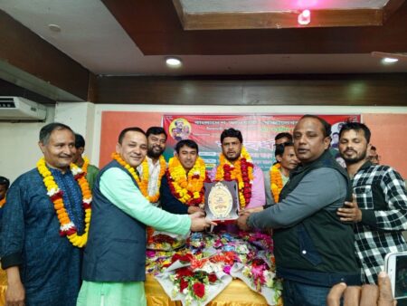 নীলফামারী জেলা স্বেচ্ছাসেবকলীগের নবনির্বাচিত সভাপতি ও সম্পাদককে সংবর্ধনা
