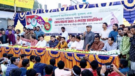 পলাশবাড়ীতে নানা আয়োজনে জাতীয়তাবাদী যুবদলের ৪৬তম প্রতিষ্ঠা বার্ষিকী উদযাপন