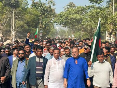 শার্শায় বিএনপির উদ্যোগে বিজয় র্যালী