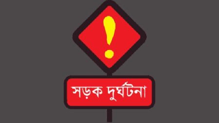 রায়গঞ্জে সড়ক দুর্ঘটনায় ভ্যান চালক নিহত