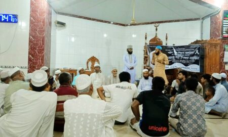 শহীদ শিহাবের রুহের মাগফিরাত কামনায় এনায়েতপুরে দোয়া মাহফিল