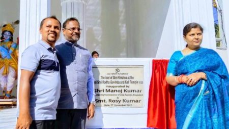 পলাশবাড়ীতে দেশের সর্বোচ্চ শ্রীকৃষ্ণের বিগ্রহ উদ্বোধন