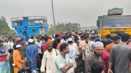 জামালপুরে ট্রাকচাপায় মোটরসাইকেল আরোহী বাবা-ছেলে নিহত