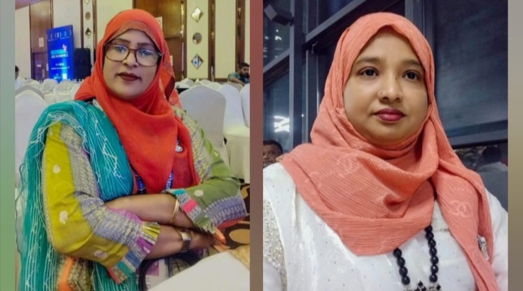 আশুলিয়া থানা মহিলা দলের সভাপতি জোৎস্না ও সাধারণ সম্পাদক মাহফুজা বেগম পলি