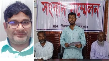 যশোরে প্র অভিযোগে কথিত সাংবাদিক নজরুলের বিরুদ্ধে সংবাদ সম্মেলন